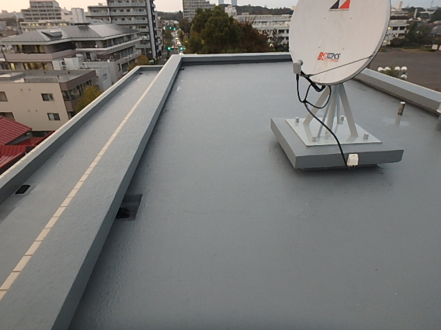 屋上防水工事　施工完了